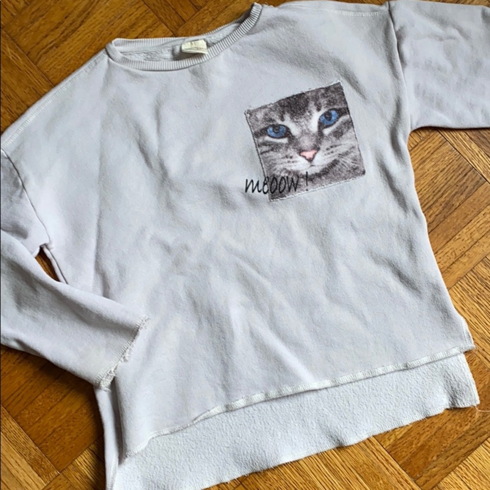 Zara Girls Sweatshirt Meoow!